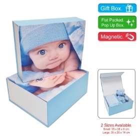 Blue Baby Face Keepsake Memory Box